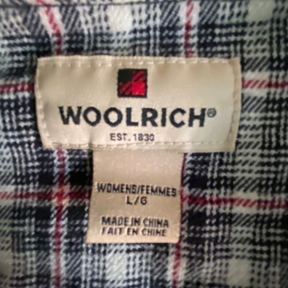 Woolrich 2006 100% cotton button down plaid shirt women's large - Picture 7 of 9